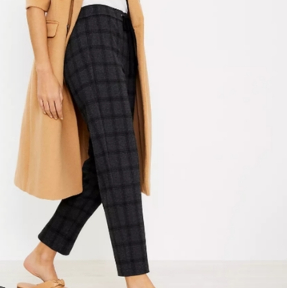 Loft plaid jogger pants